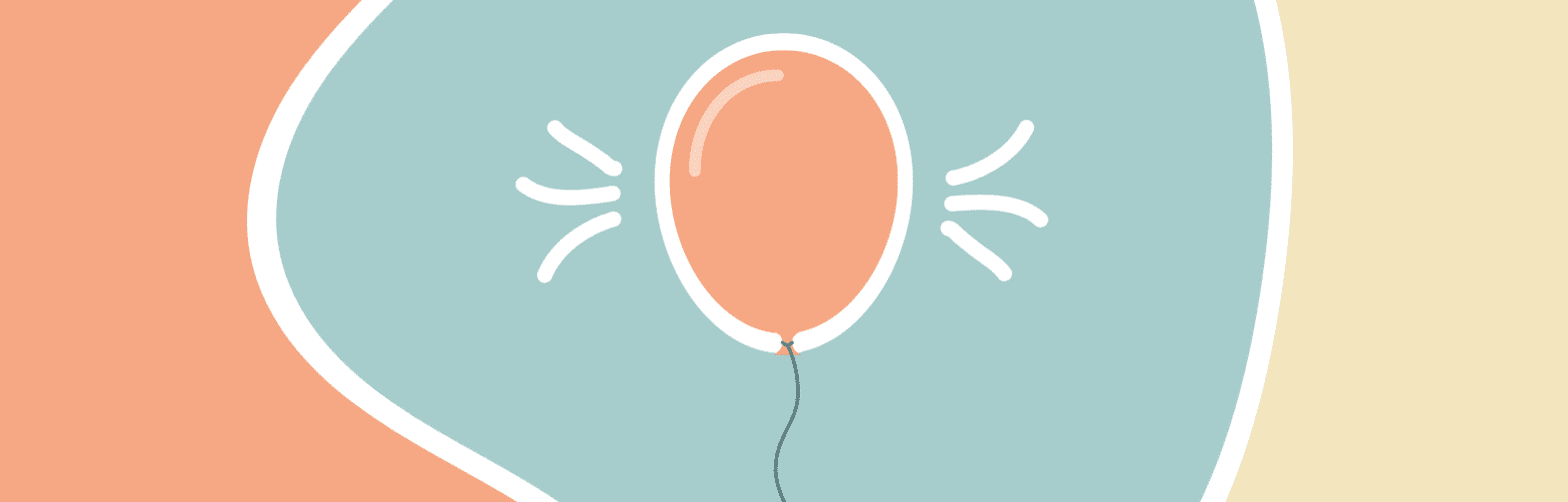 Illustration balloon, Bloating
