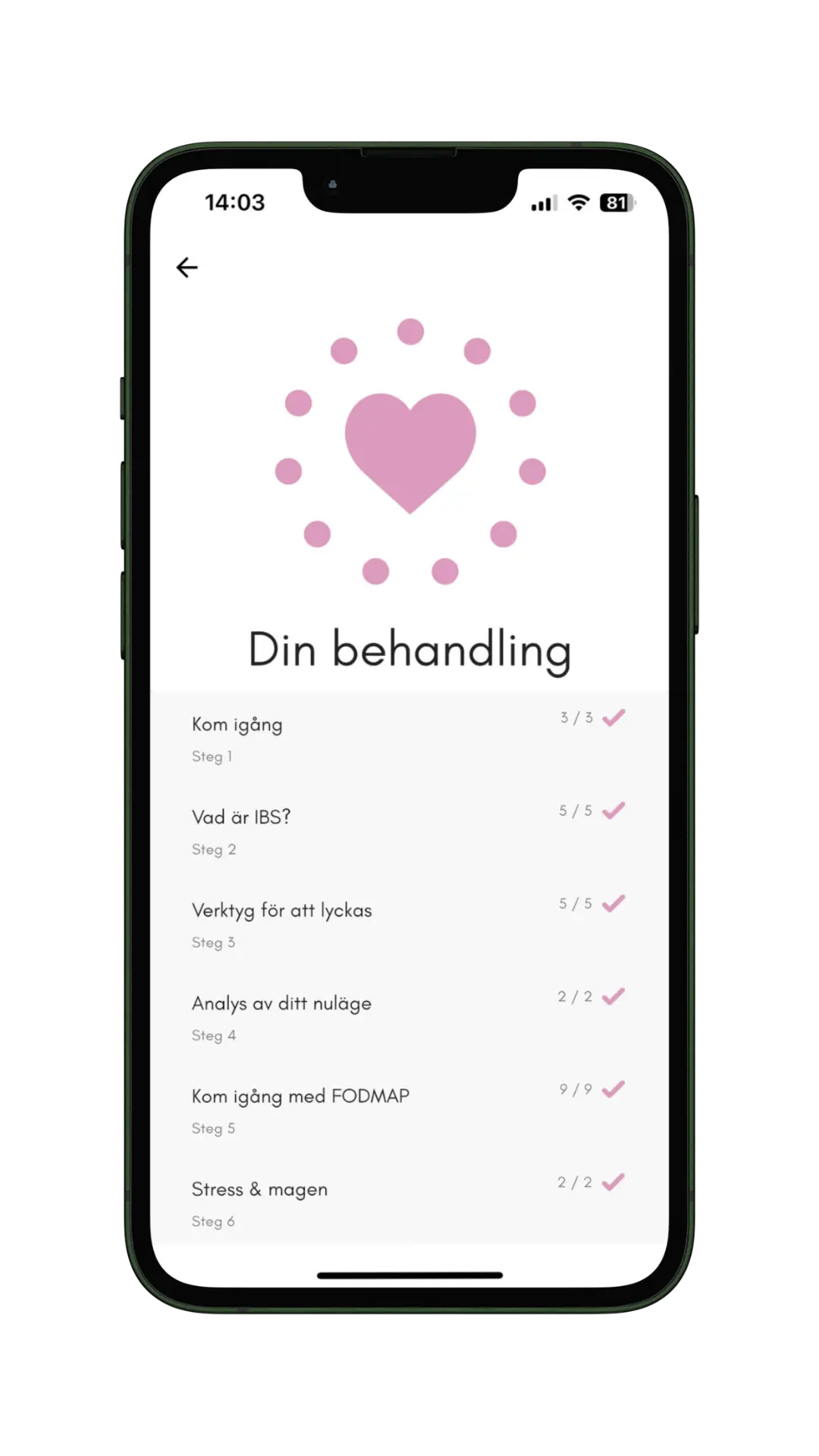 ladda ner appen treatment in the app