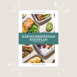 Näringsberäknad kostplan, 1500kcal/dag