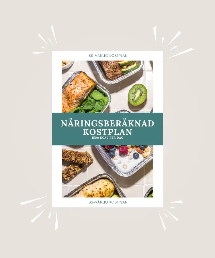 Näringsberäknad kostplan, 1500kcal/dag