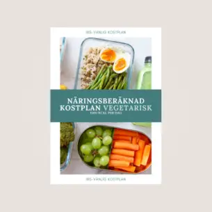 Näringsberäknad kostplan Vegetarisk - 1500 kcal/dag